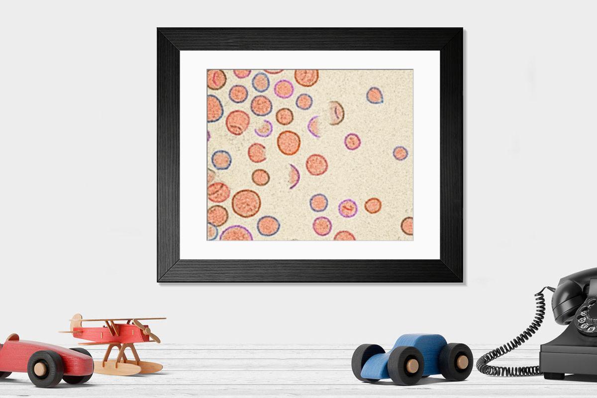 Shown hanging in a room: Modern 14"x12" (36x31cm)
