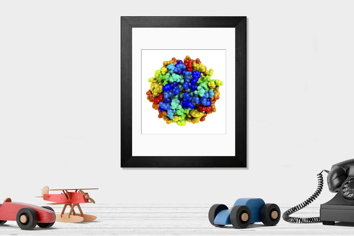 Shown hanging in a room: Modern 14"x12" (36x31cm)