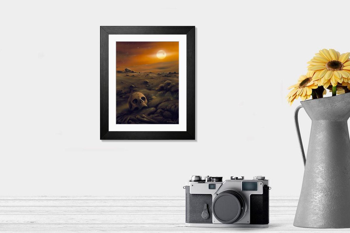 Shown hanging in a room: Modern 14"x12" (36x31cm)