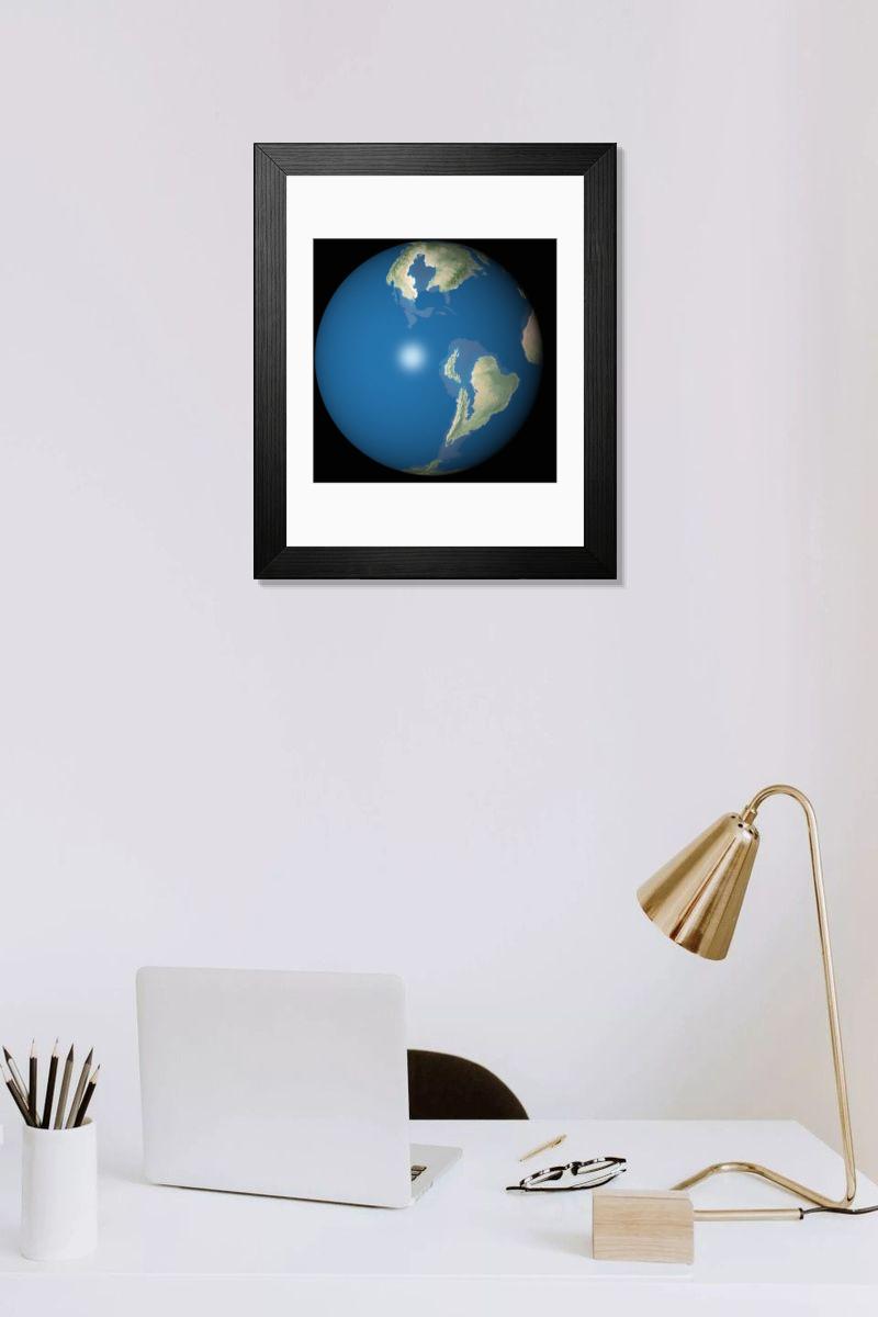 Shown hanging in a room: Modern 14"x12" (36x31cm)