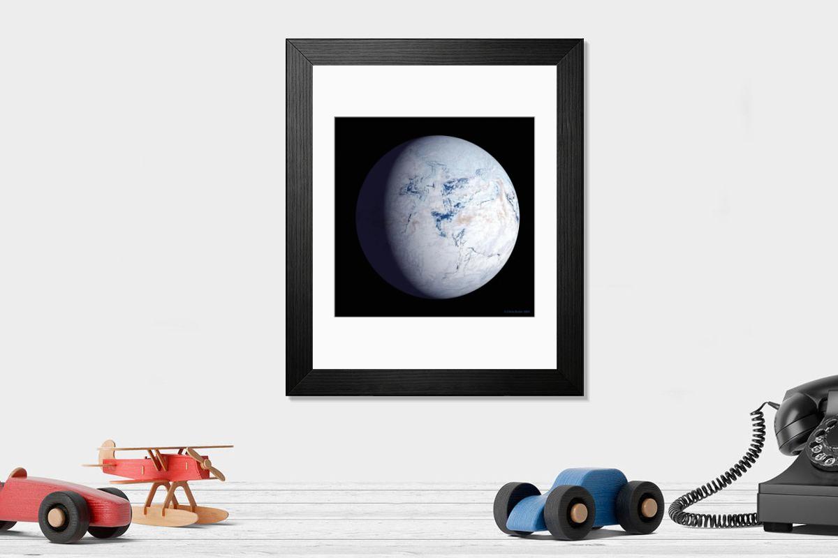 Shown hanging in a room: Modern 14"x12" (36x31cm)