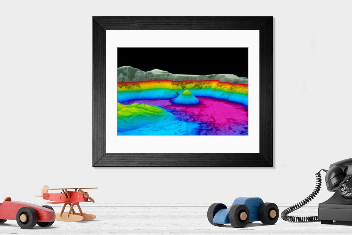 Shown hanging in a room: Modern 14"x12" (36x31cm)