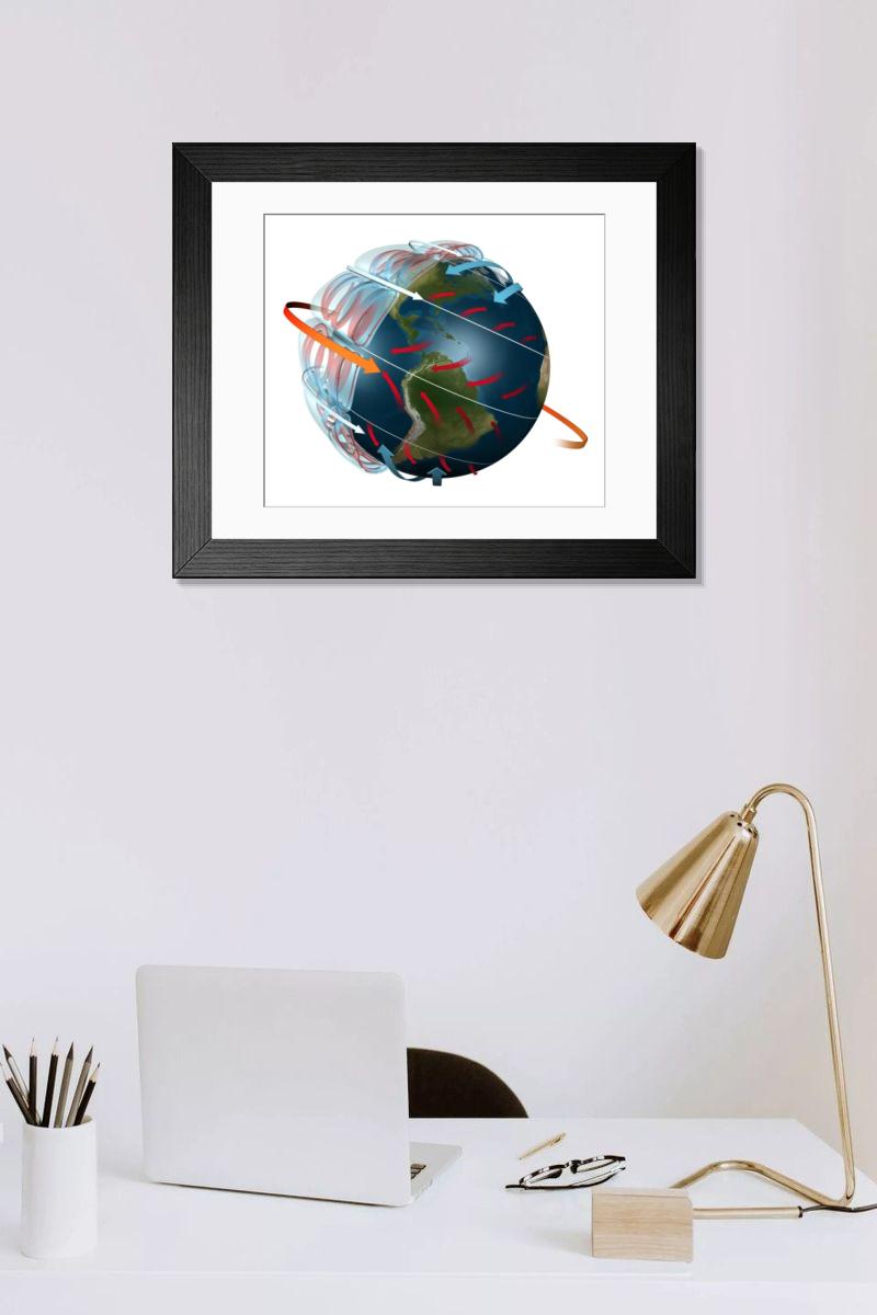 Shown hanging in a room: Modern 14"x12" (36x31cm)