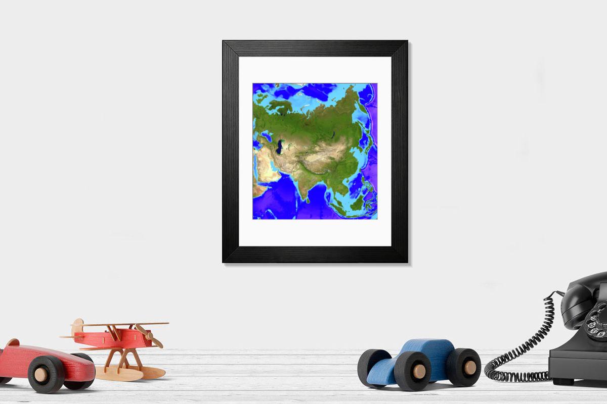 Shown hanging in a room: Modern 14"x12" (36x31cm)