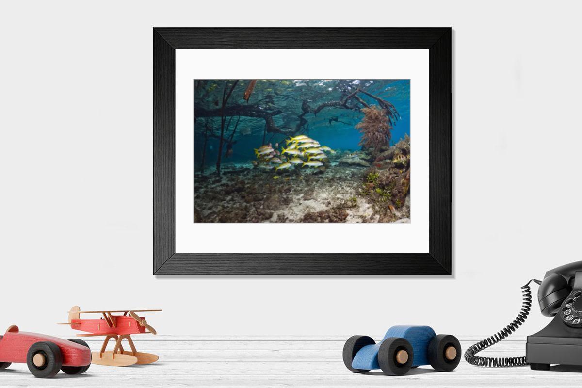 Shown hanging in a room: Modern 14"x12" (36x31cm)