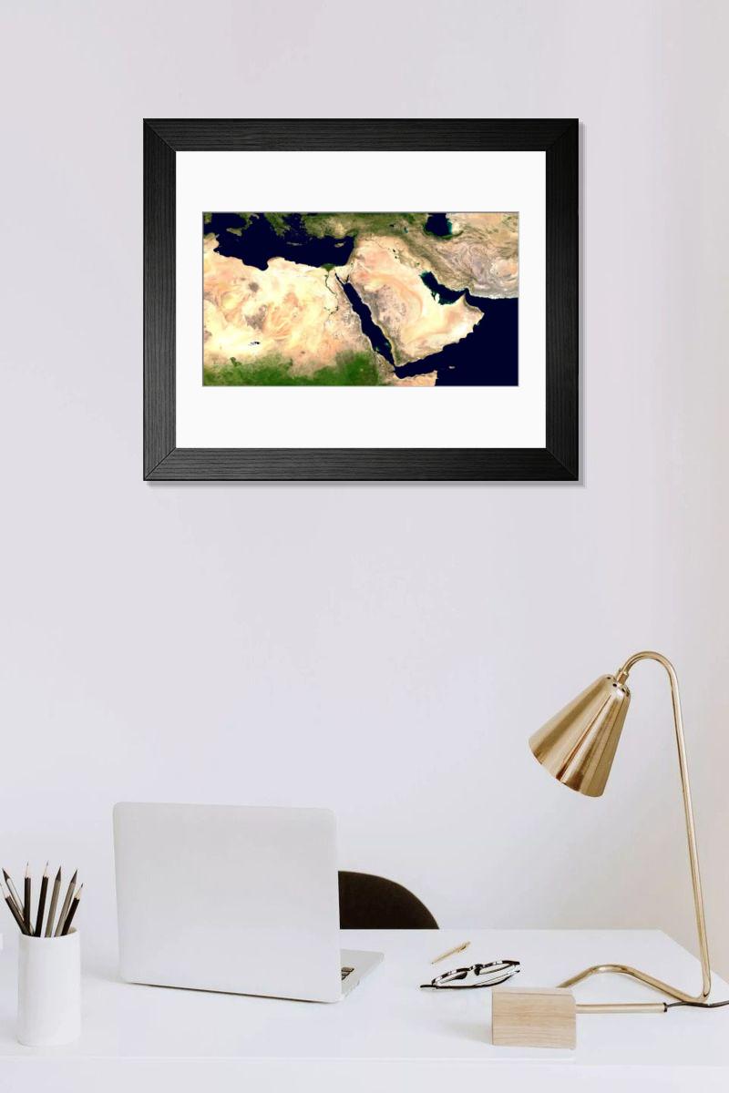 Shown hanging in a room: Modern 14"x12" (36x31cm)