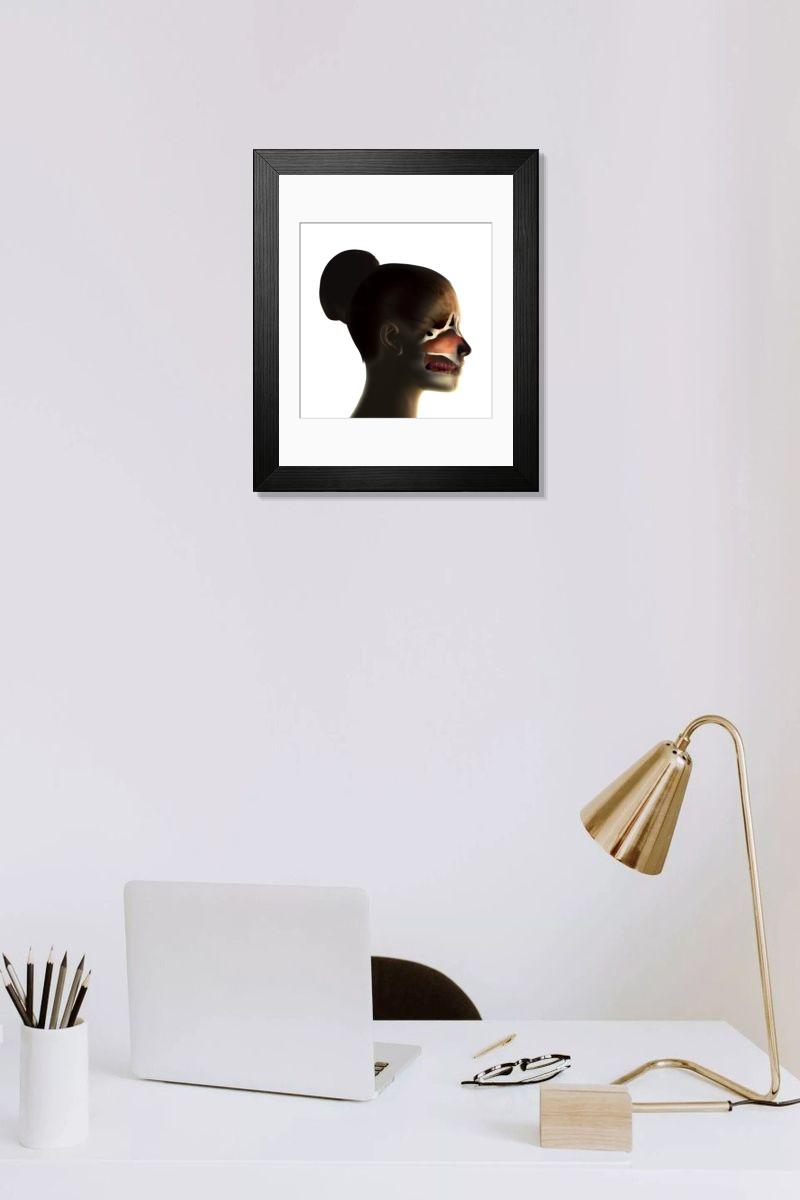Shown hanging in a room: Modern 14"x12" (36x31cm)