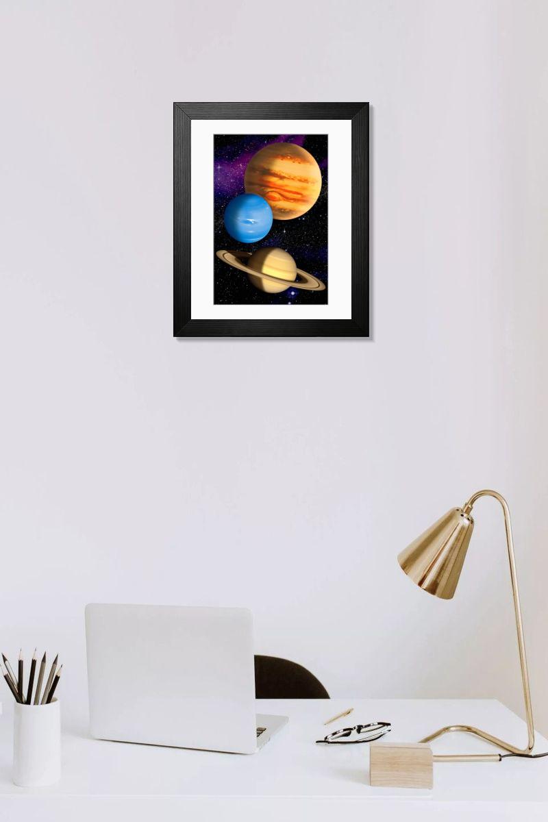 Shown hanging in a room: Modern 14"x12" (36x31cm)
