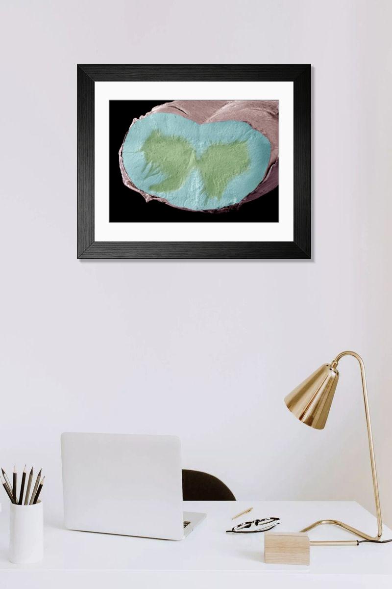 Shown hanging in a room: Modern 14"x12" (36x31cm)