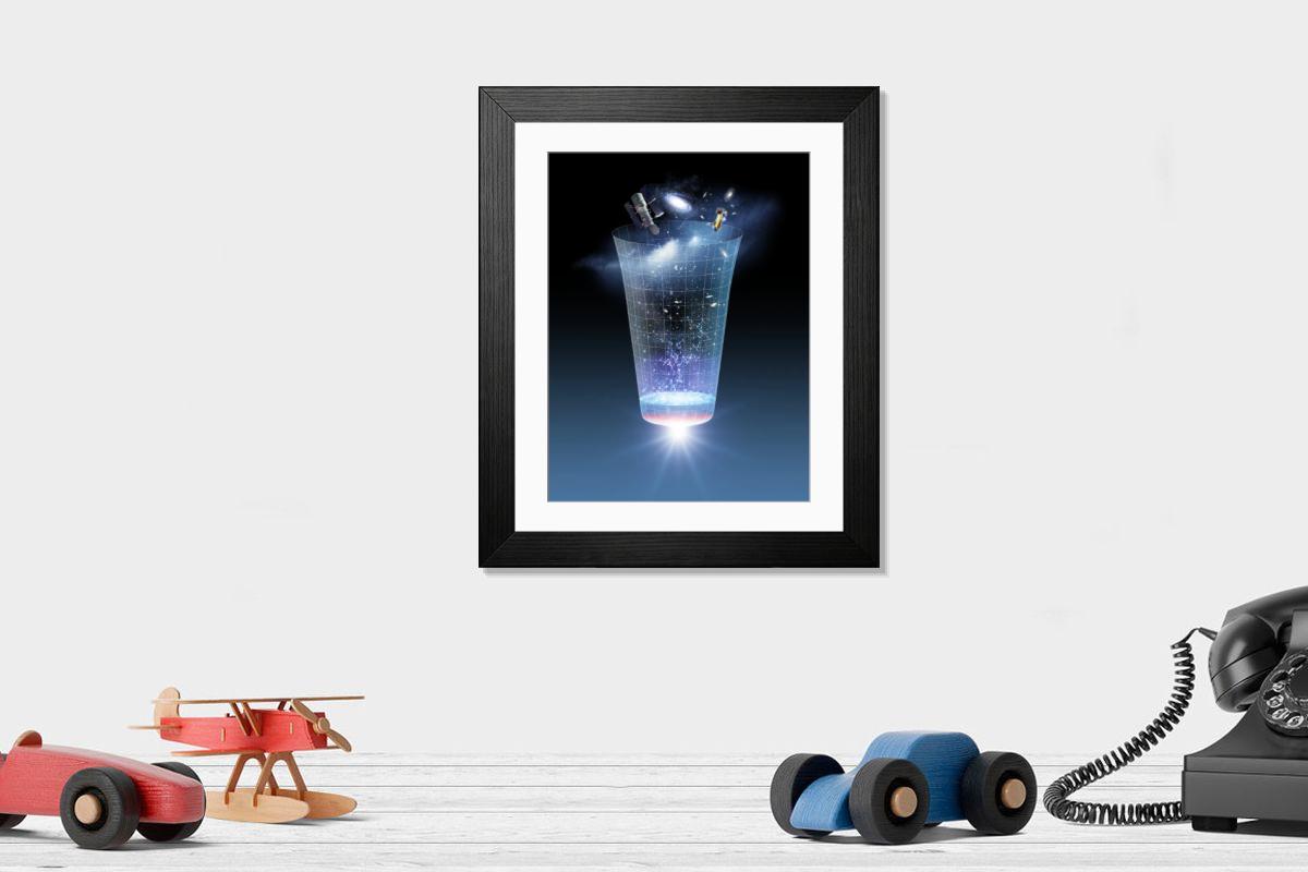Shown hanging in a room: Modern 14"x12" (36x31cm)