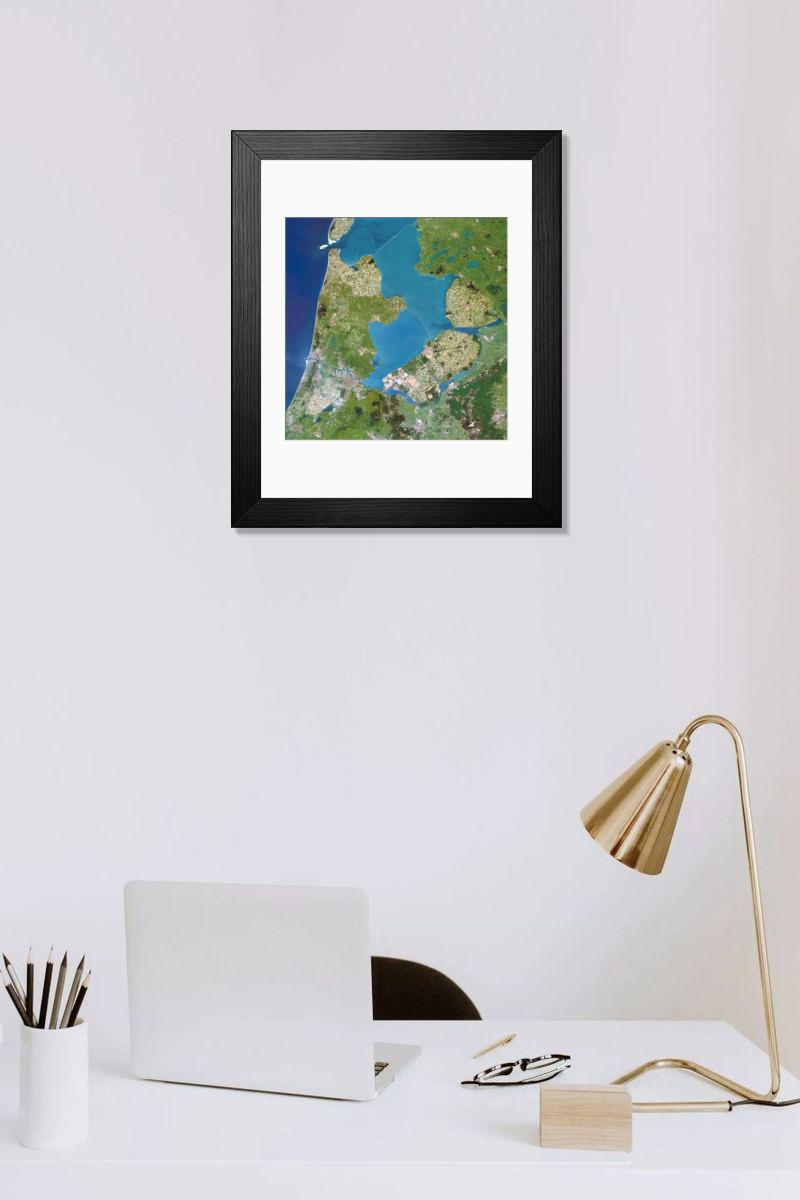 Shown hanging in a room: Modern 14"x12" (36x31cm)