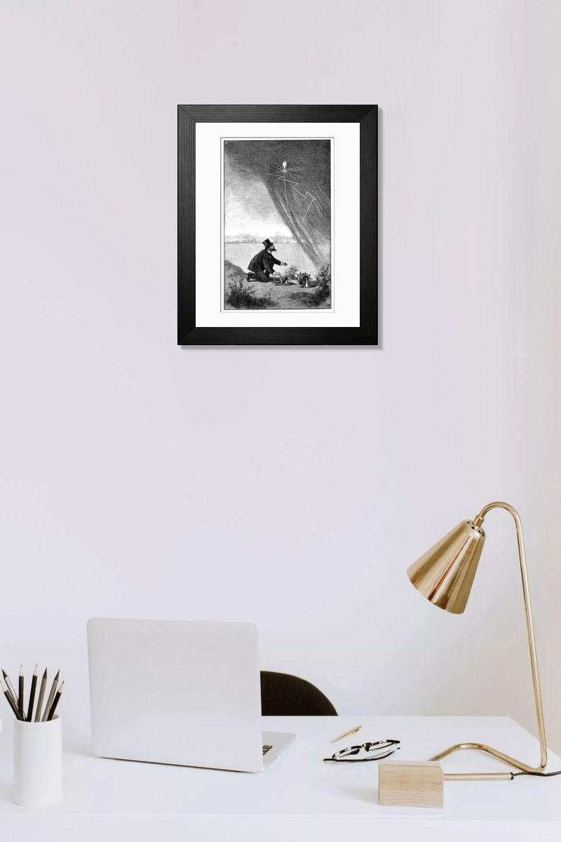 Shown hanging in a room: Modern 14"x12" (36x31cm)