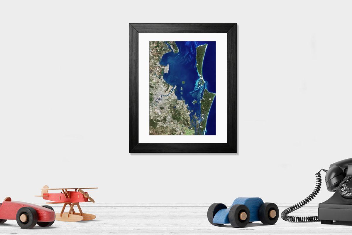 Shown hanging in a room: Modern 14"x12" (36x31cm)