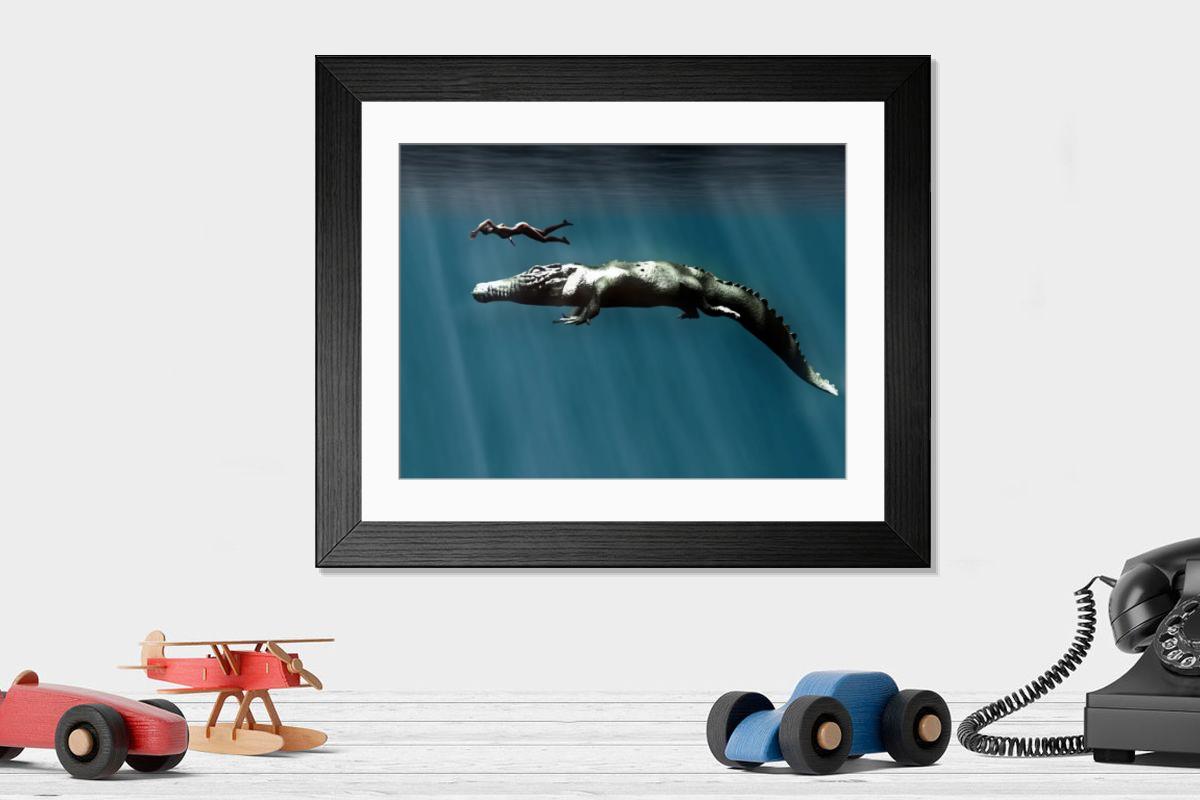 Shown hanging in a room: Modern 14"x12" (36x31cm)