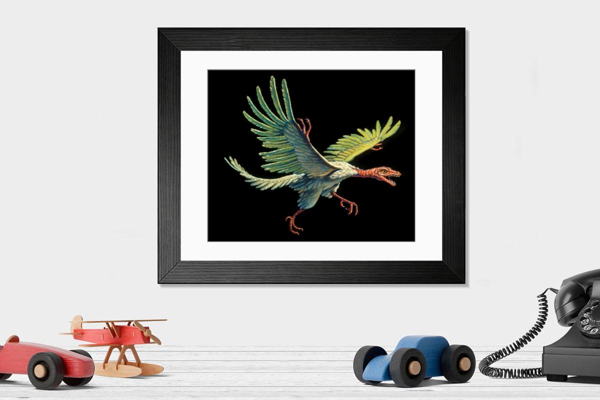 Shown hanging in a room: Modern 14"x12" (36x31cm)