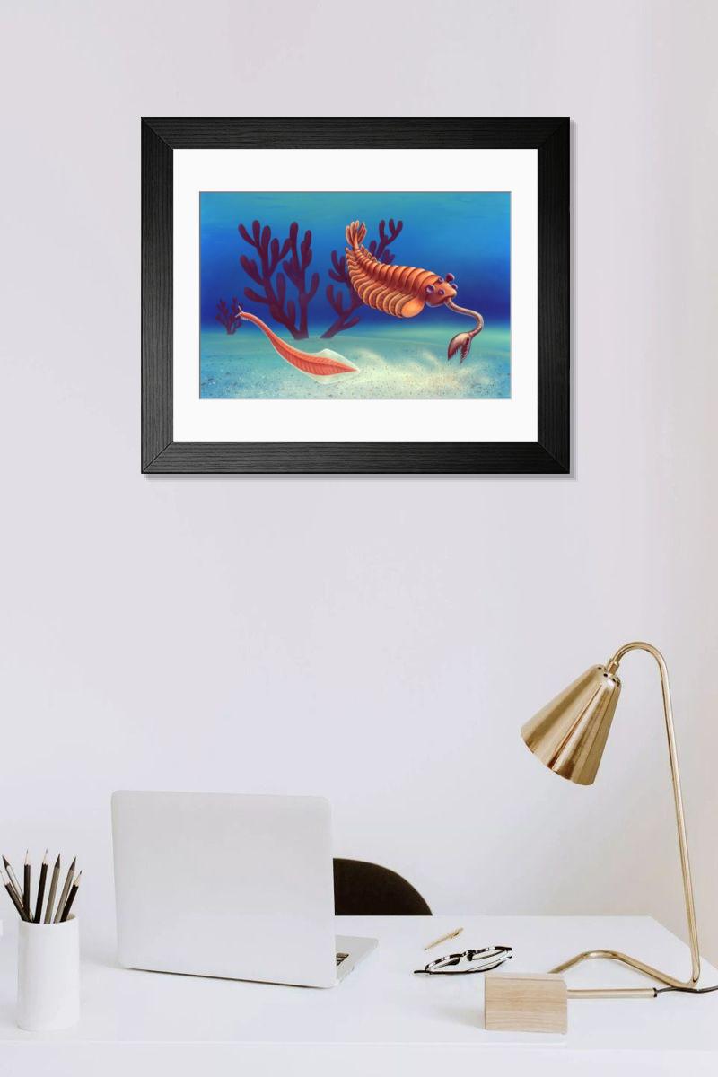 Shown hanging in a room: Modern 14"x12" (36x31cm)
