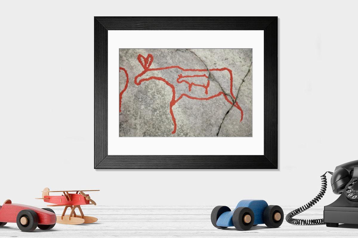 Shown hanging in a room: Modern 14"x12" (36x31cm)