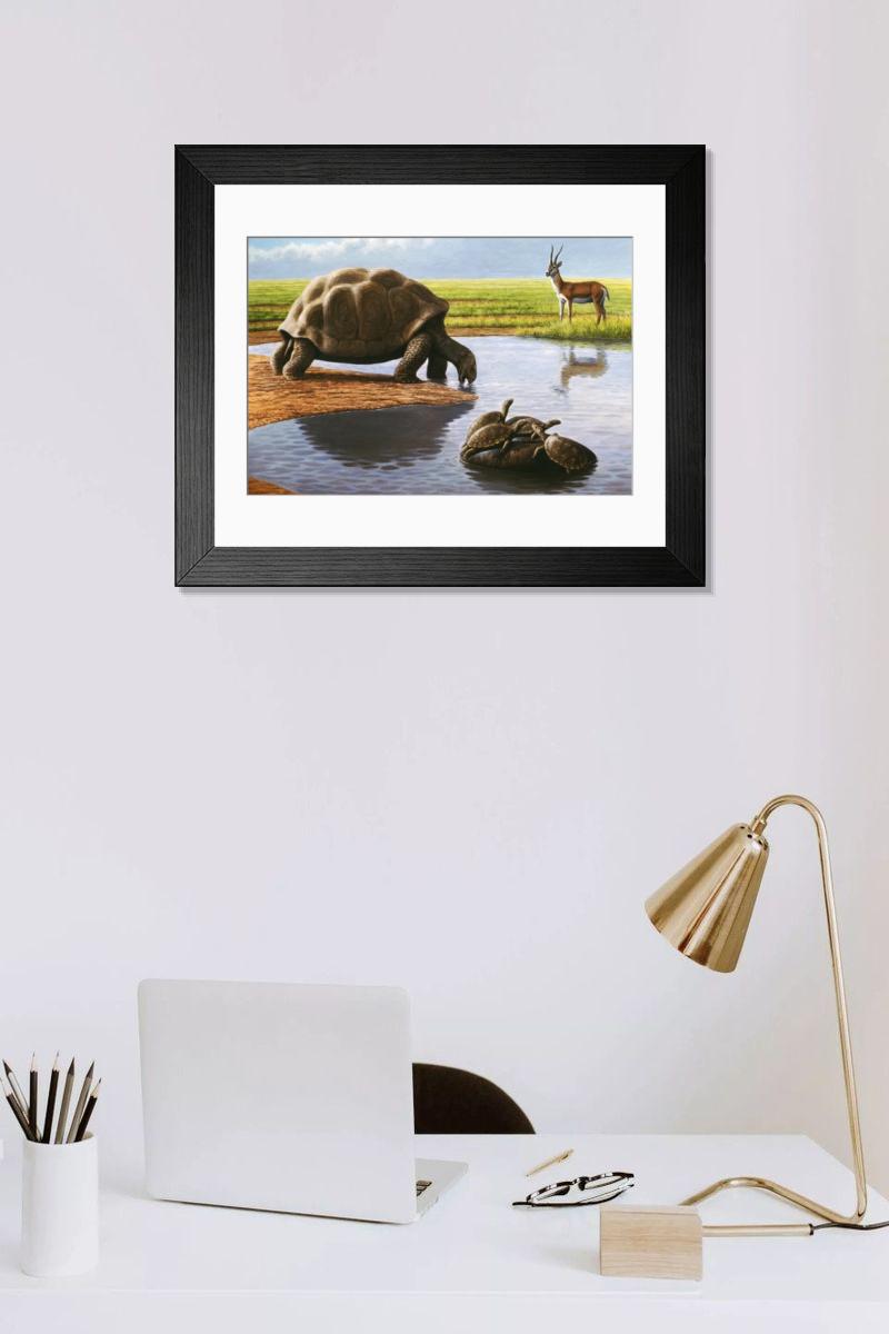 Shown hanging in a room: Modern 14"x12" (36x31cm)