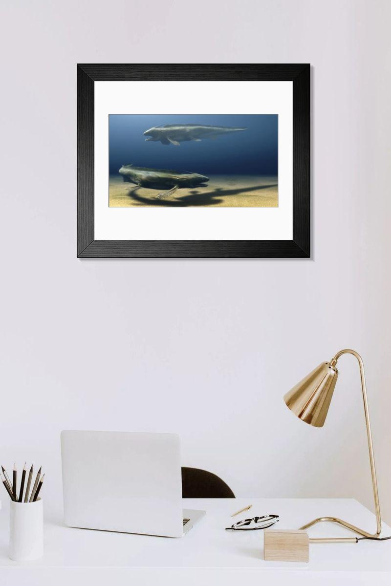 Shown hanging in a room: Modern 14"x12" (36x31cm)