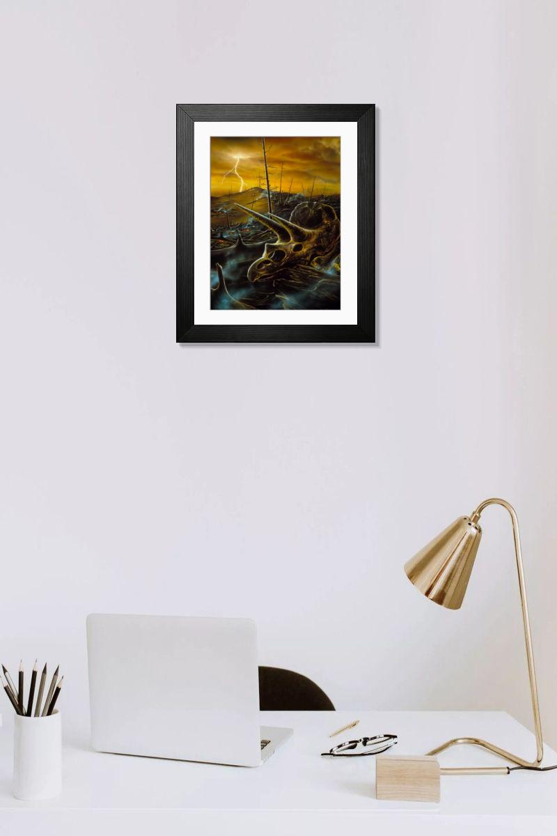 Shown hanging in a room: Modern 14"x12" (36x31cm)