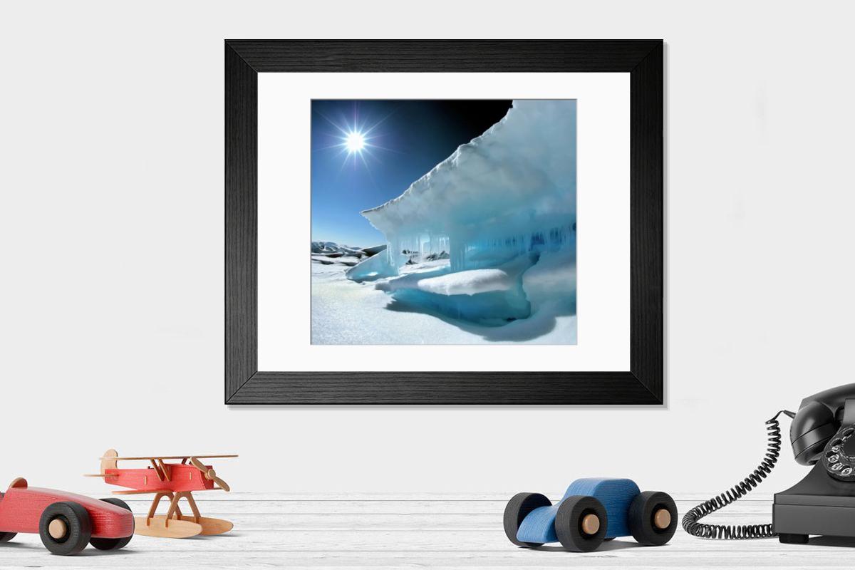 Shown hanging in a room: Modern 14"x12" (36x31cm)
