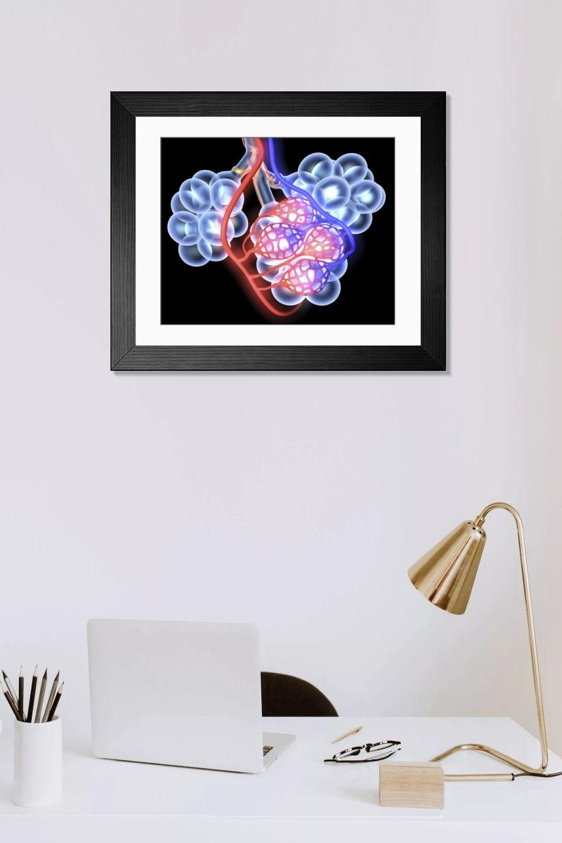 Shown hanging in a room: Modern 14"x12" (36x31cm)