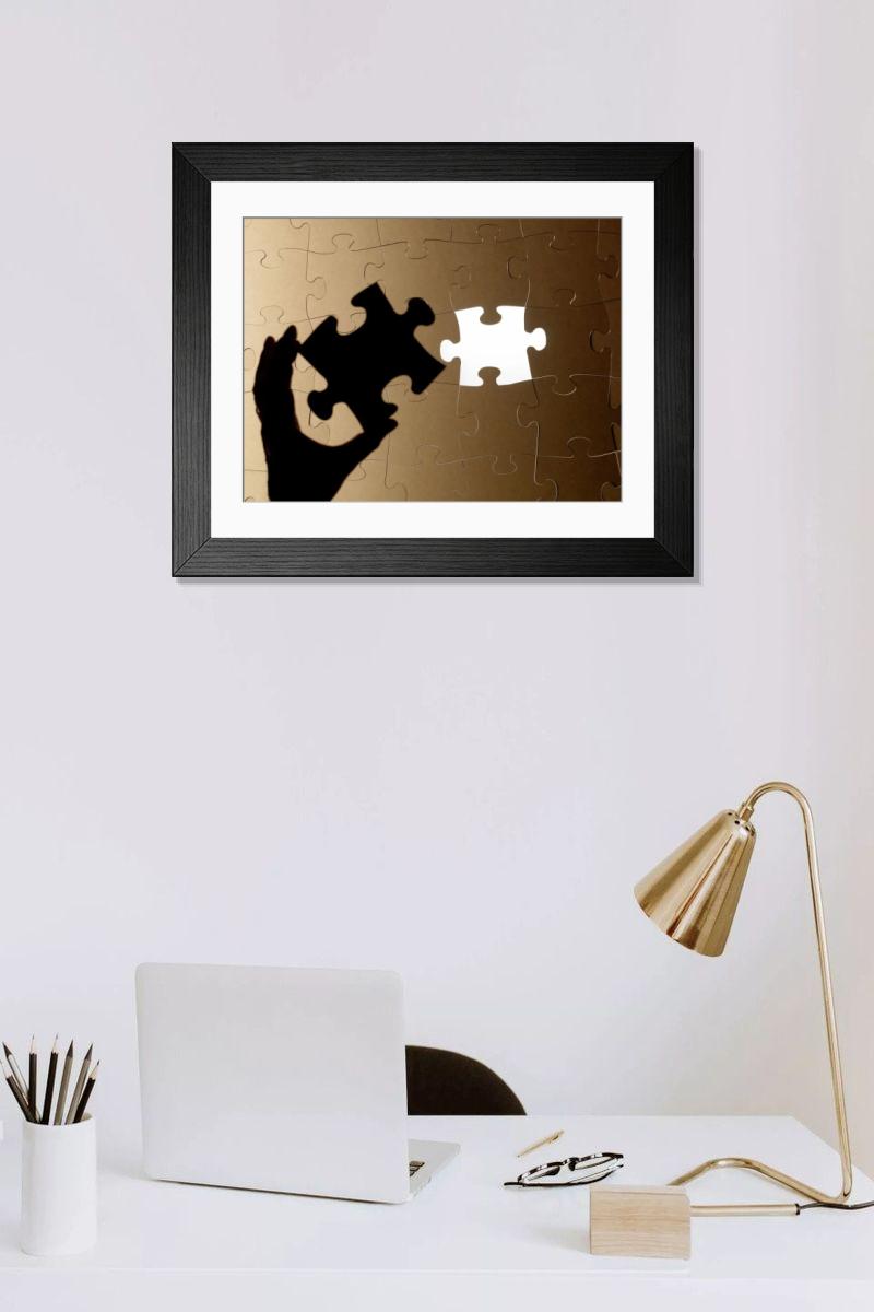 Shown hanging in a room: Modern 14"x12" (36x31cm)
