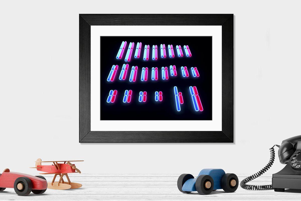 Shown hanging in a room: Modern 14"x12" (36x31cm)