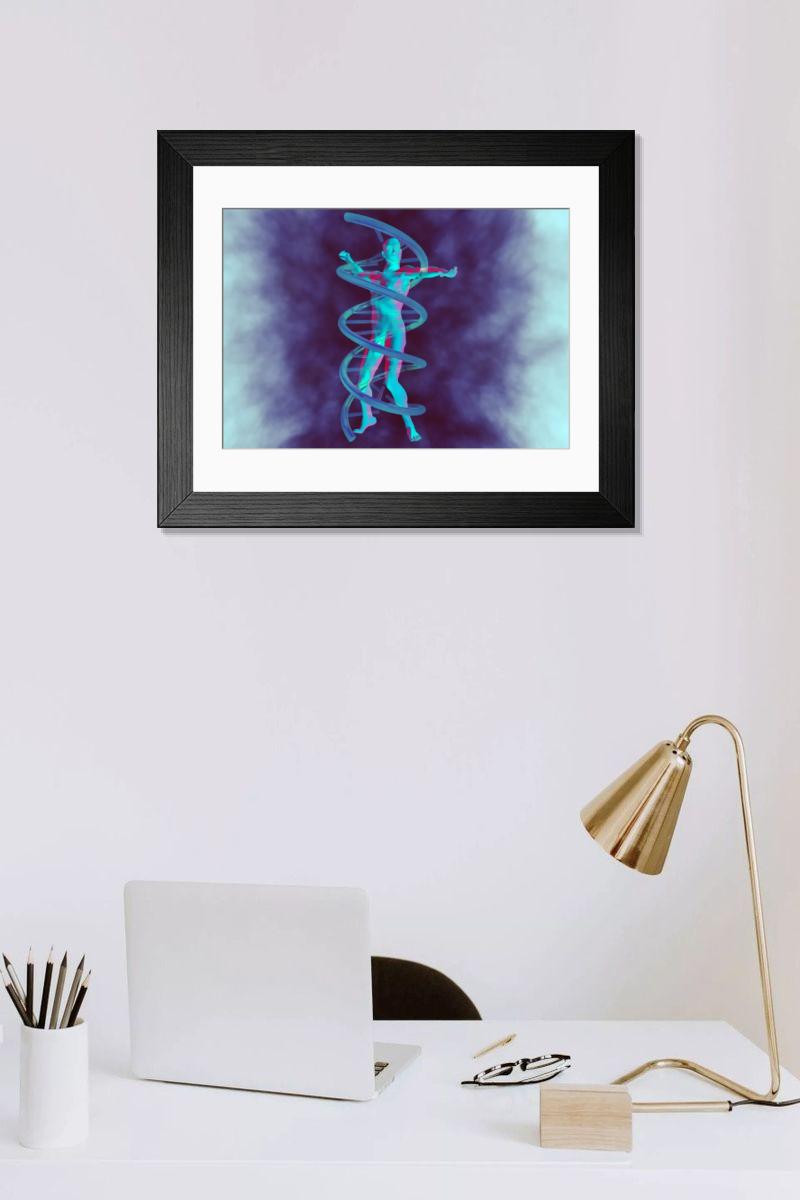 Shown hanging in a room: Modern 14"x12" (36x31cm)