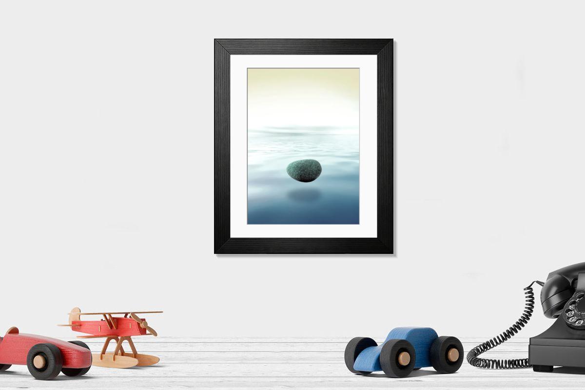 Shown hanging in a room: Modern 14"x12" (36x31cm)