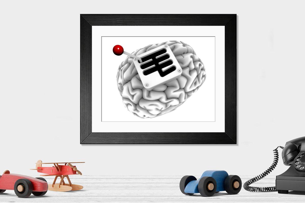 Shown hanging in a room: Modern 14"x12" (36x31cm)