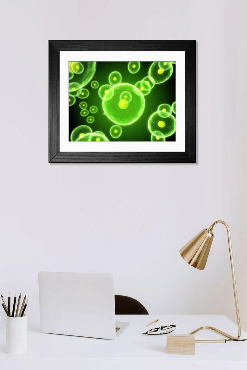 Shown hanging in a room: Modern 14"x12" (36x31cm)