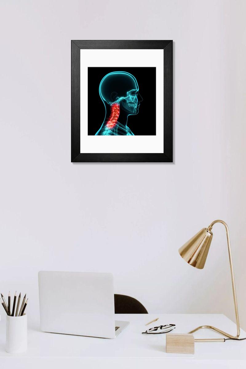 Shown hanging in a room: Modern 14"x12" (36x31cm)