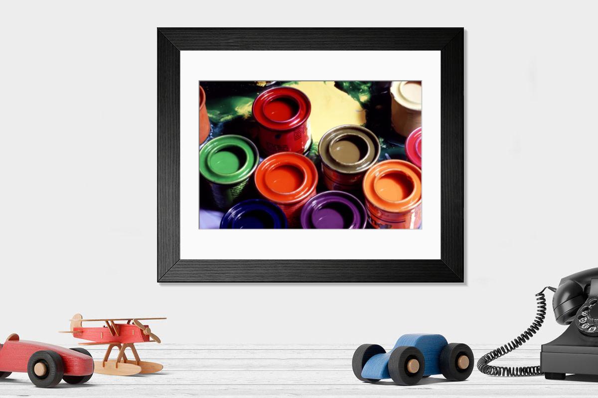 Shown hanging in a room: Modern 14"x12" (36x31cm)