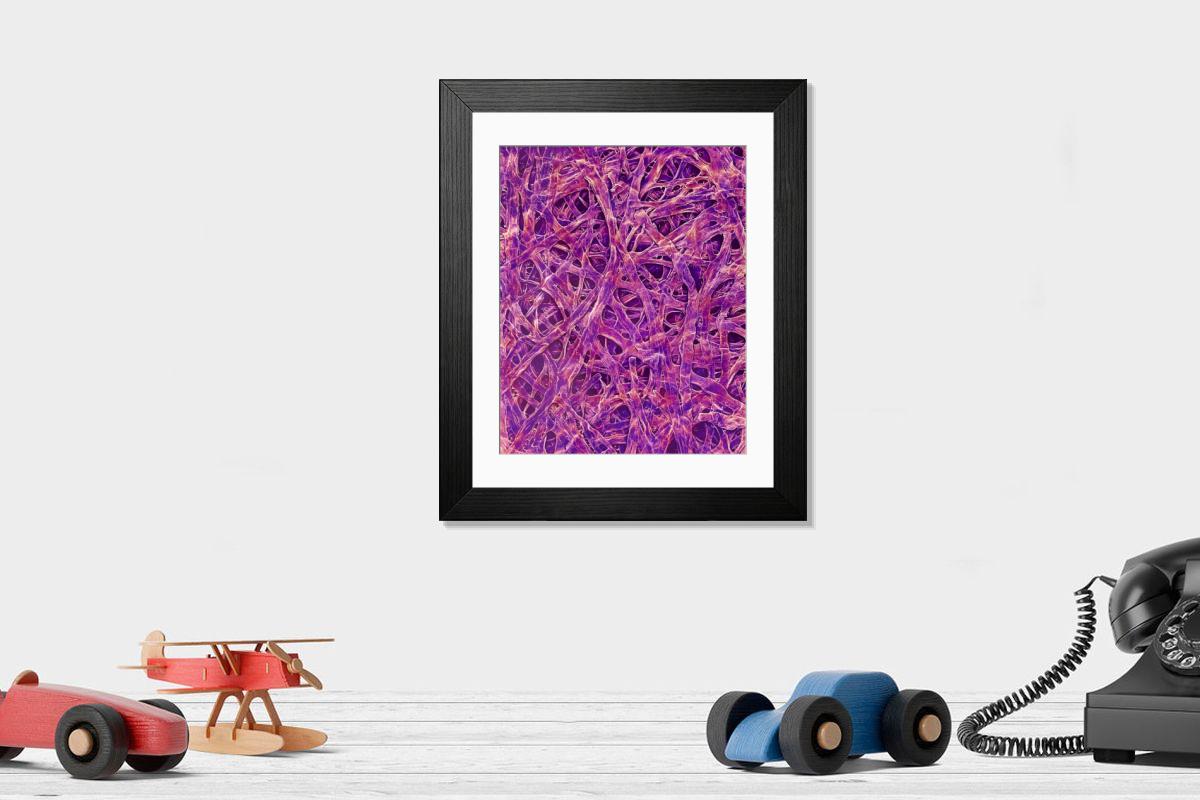 Shown hanging in a room: Modern 14"x12" (36x31cm)