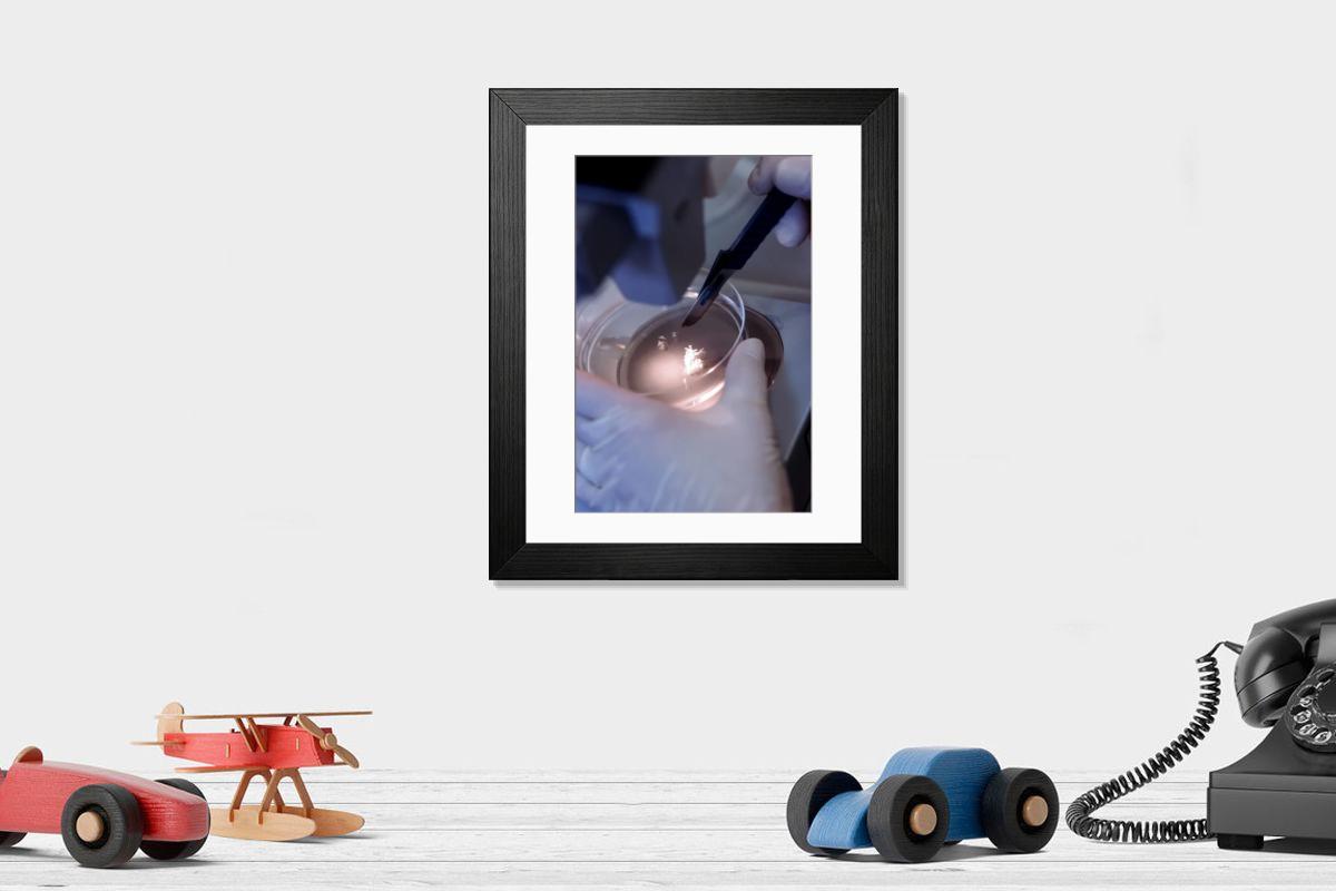 Shown hanging in a room: Modern 14"x12" (36x31cm)