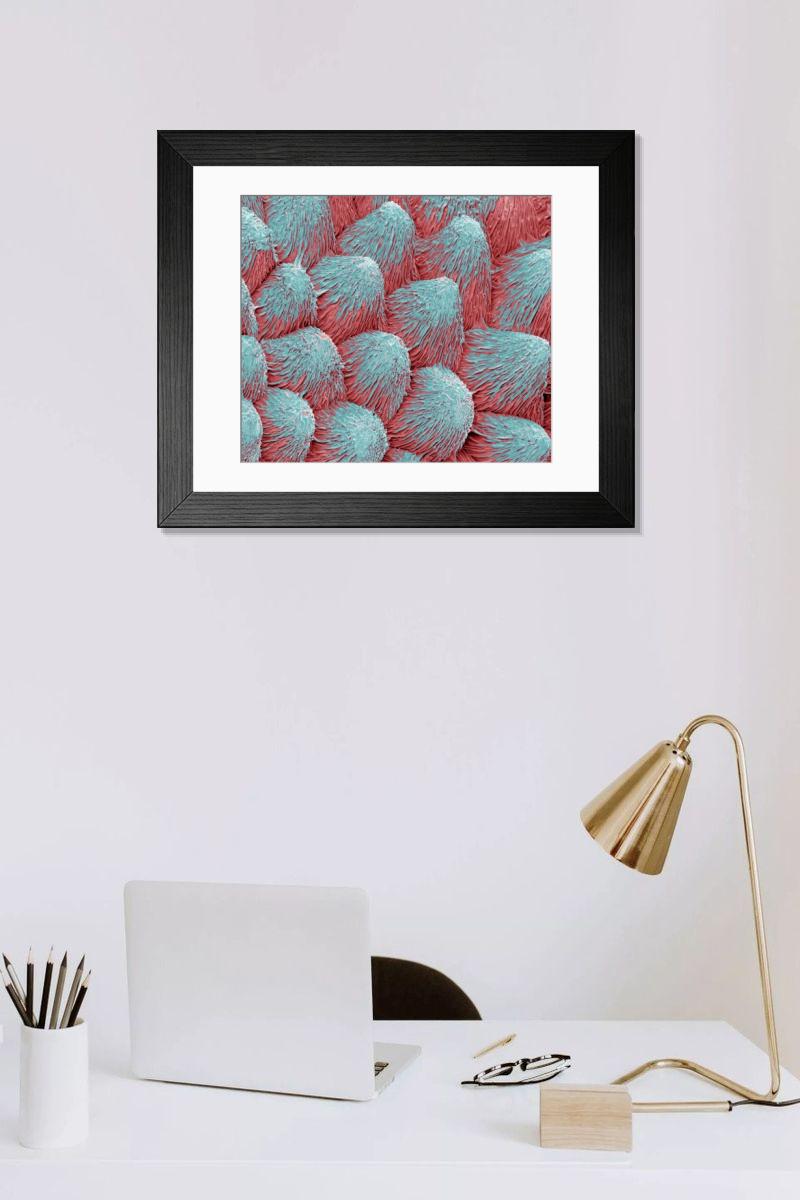 Shown hanging in a room: Modern 14"x12" (36x31cm)
