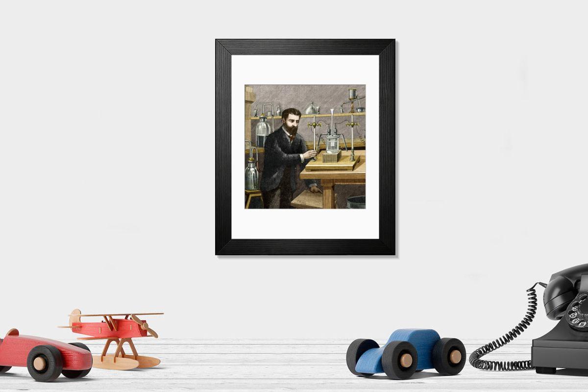 Shown hanging in a room: Modern 14"x12" (36x31cm)
