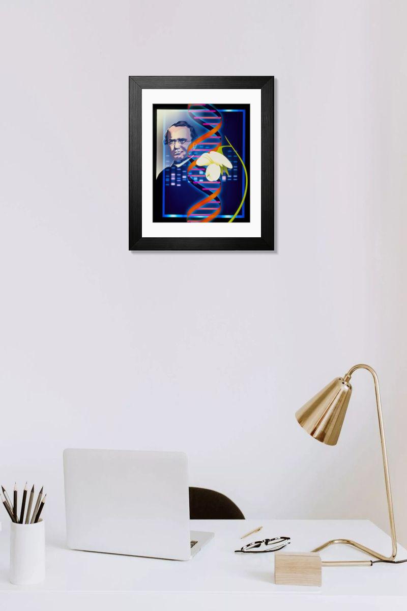 Shown hanging in a room: Modern 14"x12" (36x31cm)