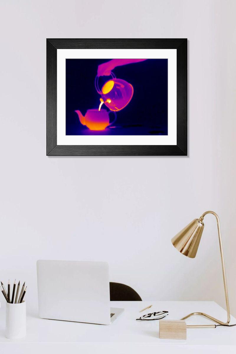 Shown hanging in a room: Modern 14"x12" (36x31cm)