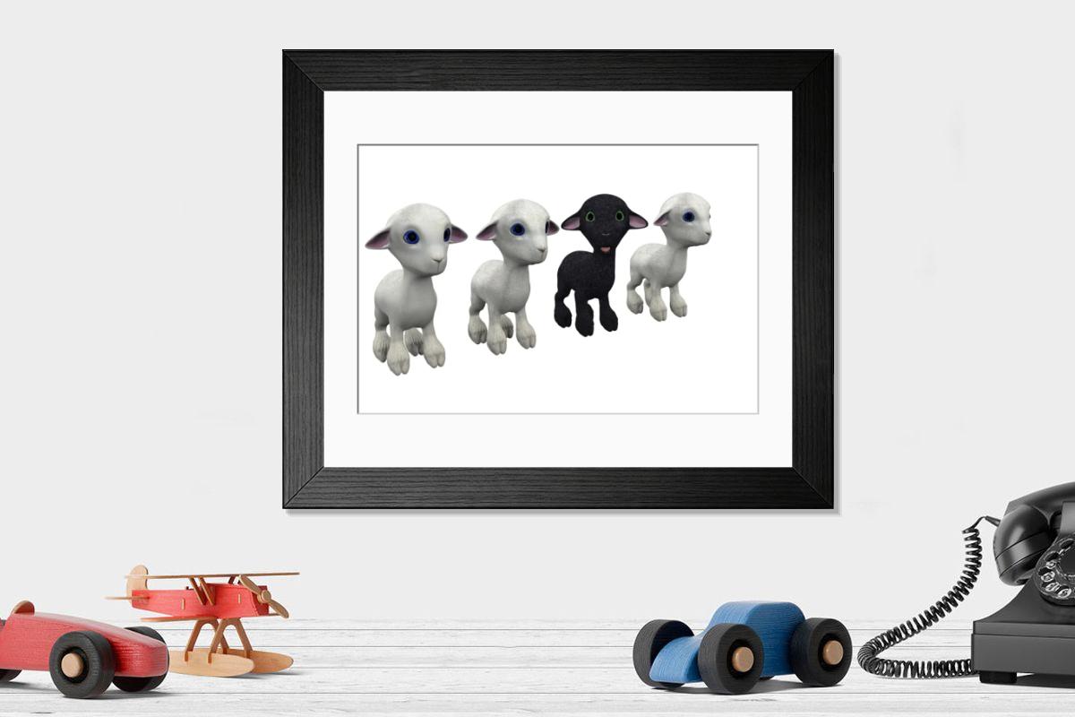 Shown hanging in a room: Modern 14"x12" (36x31cm)