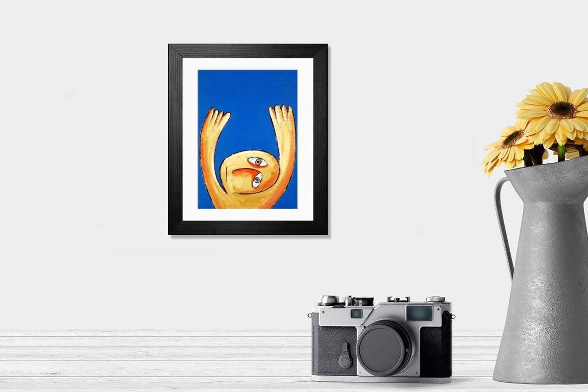 Shown hanging in a room: Modern 14"x12" (36x31cm)
