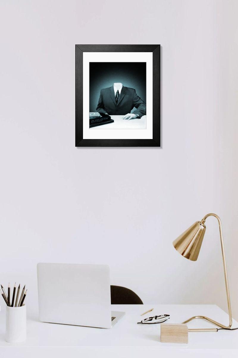 Shown hanging in a room: Modern 14"x12" (36x31cm)