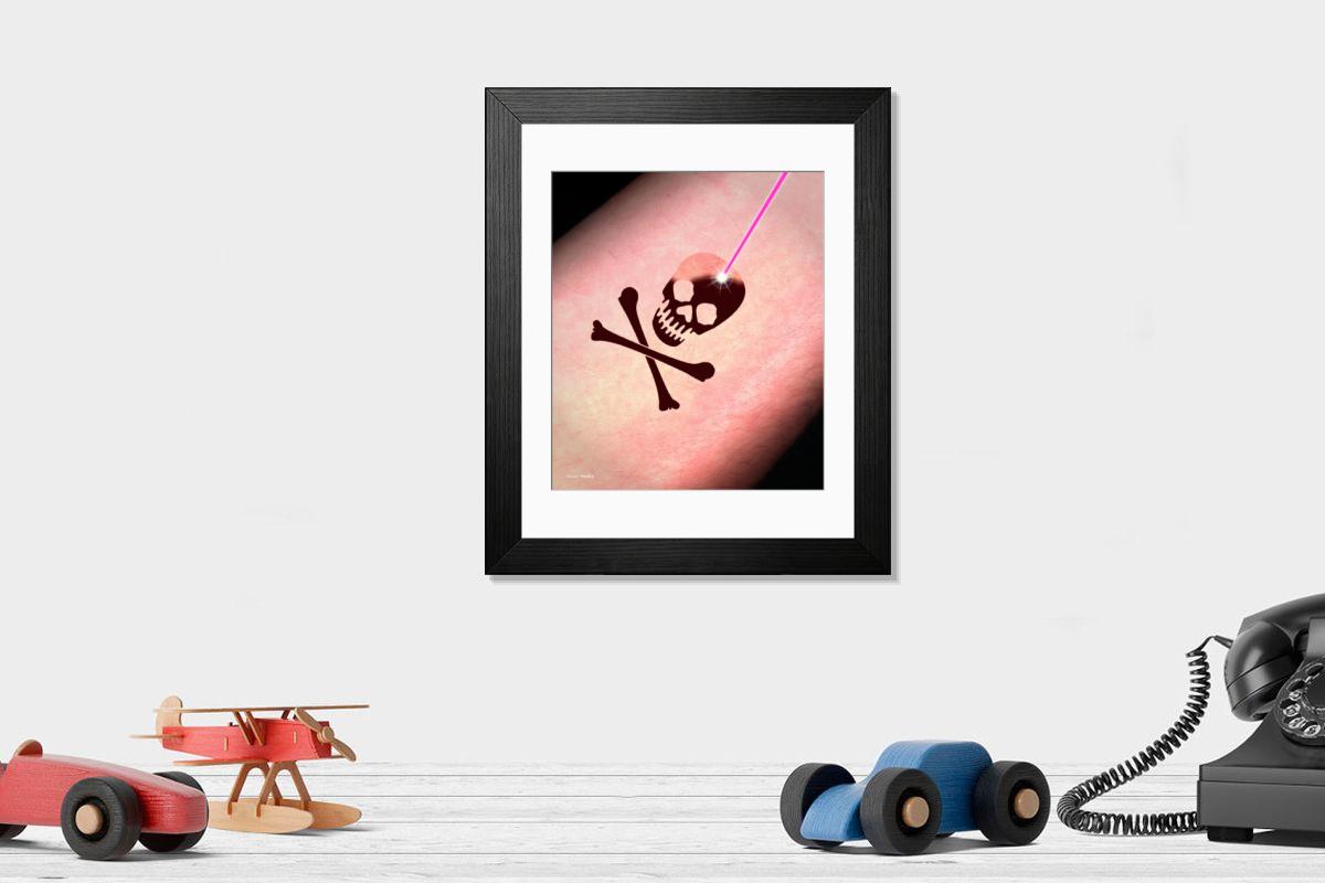 Shown hanging in a room: Modern 14"x12" (36x31cm)