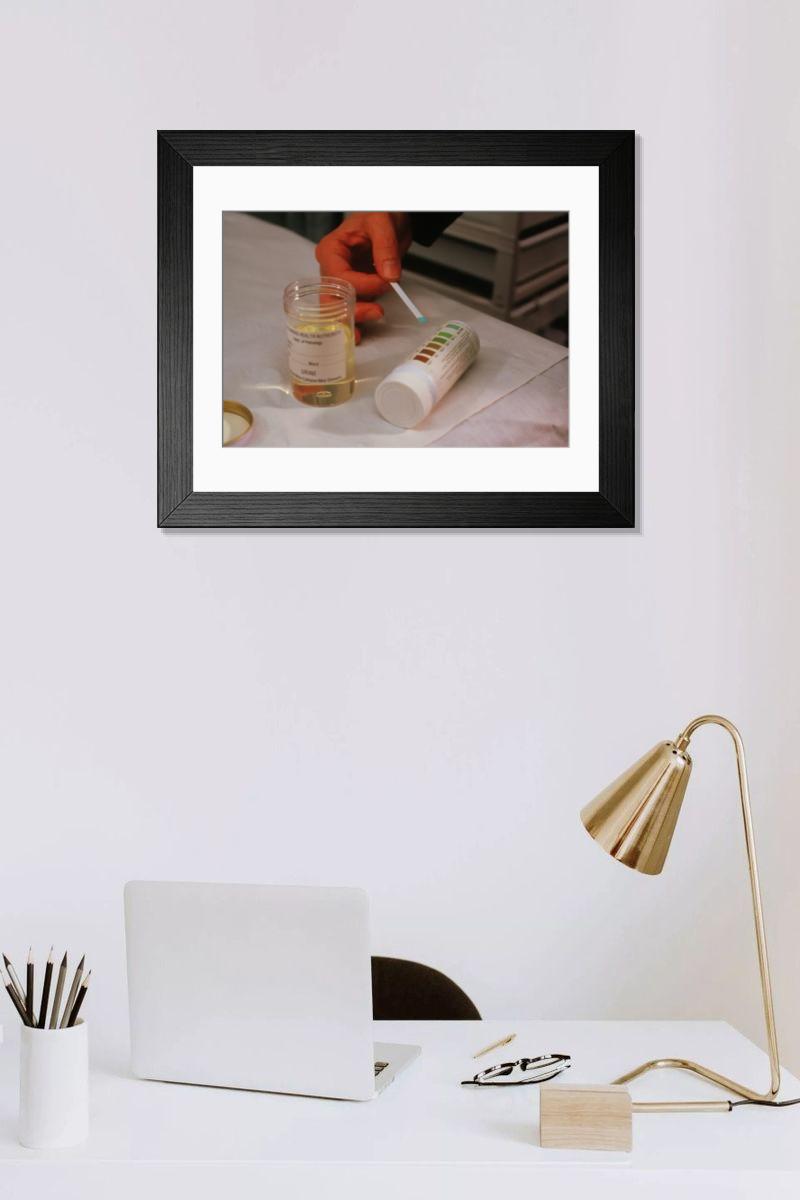 Shown hanging in a room: Modern 14"x12" (36x31cm)