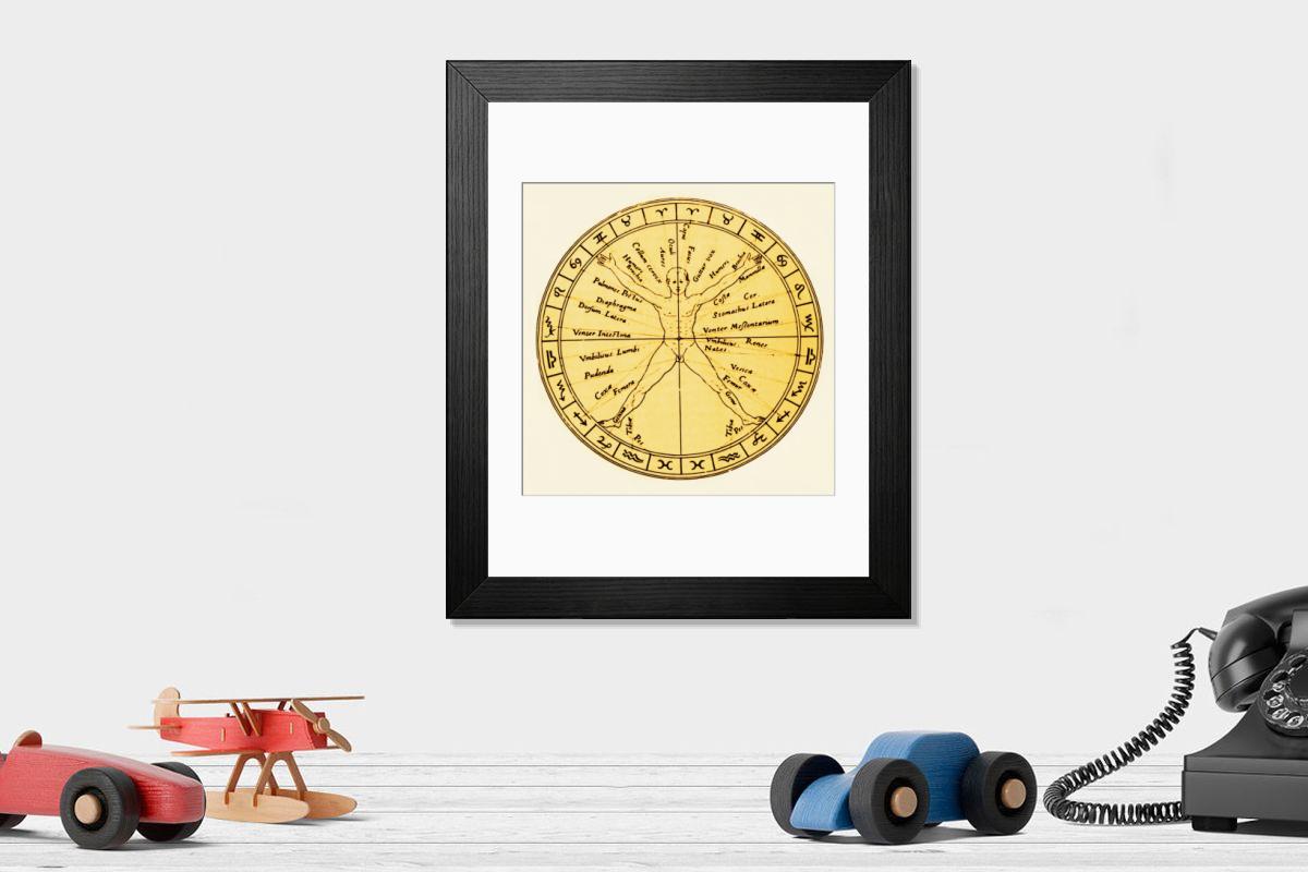 Shown hanging in a room: Modern 14"x12" (36x31cm)