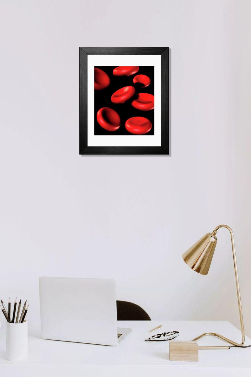 Shown hanging in a room: Modern 14"x12" (36x31cm)