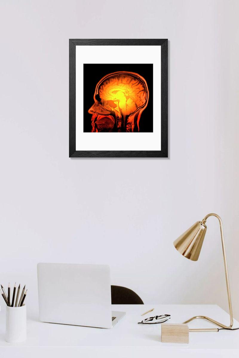 Shown hanging in a room: Modern 14"x12" (36x31cm)