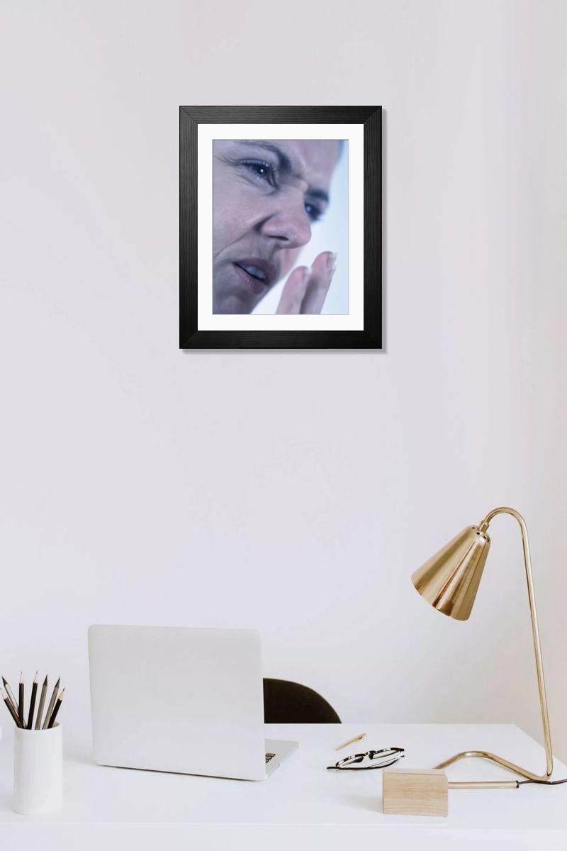 Shown hanging in a room: Modern 14"x12" (36x31cm)