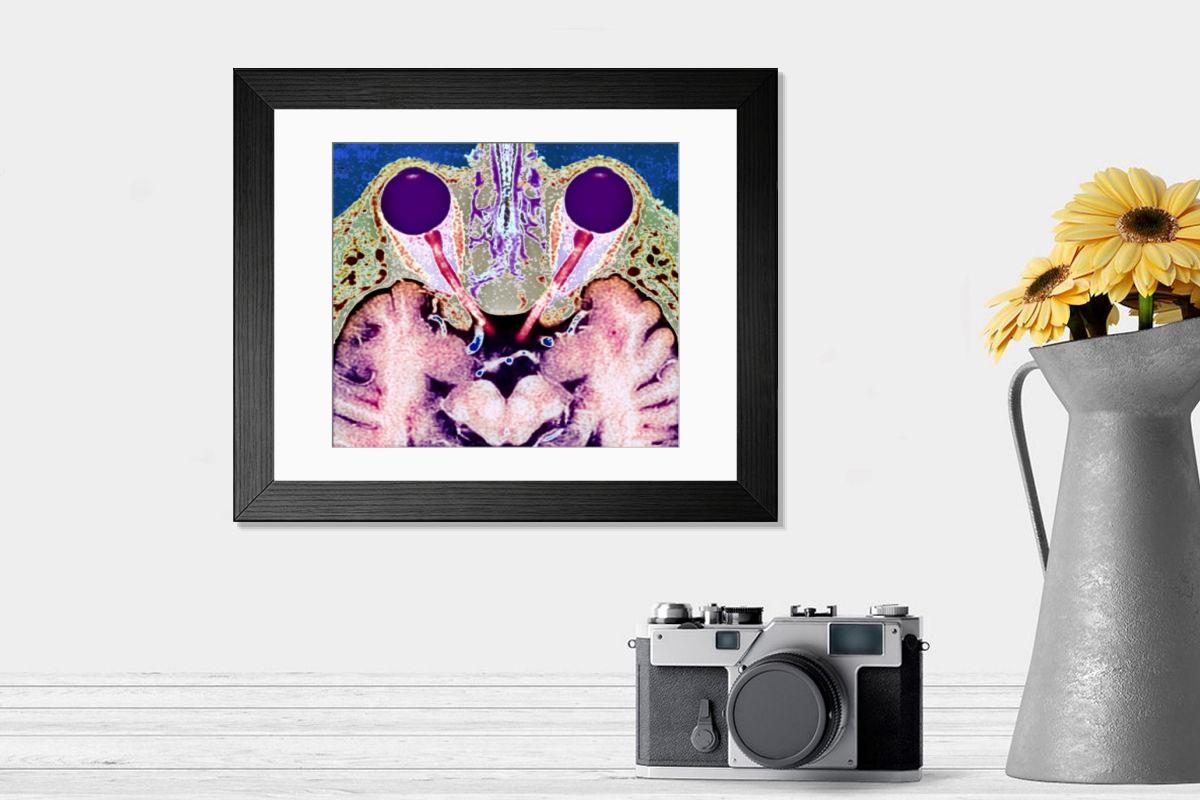 Shown hanging in a room: Modern 14"x12" (36x31cm)
